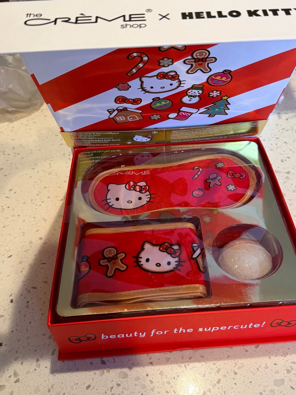 The crème Shop Hello Kitty Red Holiday Bath & Body Gift Set